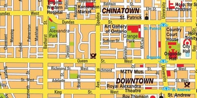 Χάρτης της Chinatown Οντάριο