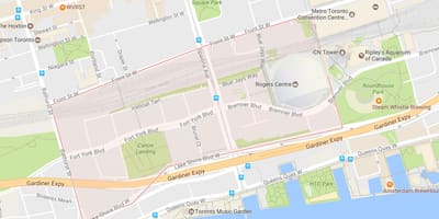 Χάρτης της CityPlace γειτονιά Τορόντο