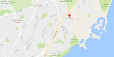Χάρτης της Cliffside γειτονιά Τορόντο