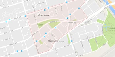 Χάρτης της Corktown γειτονιά Τορόντο