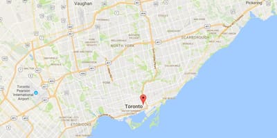 Χάρτης της Corktown περιοχή, Τορόντο