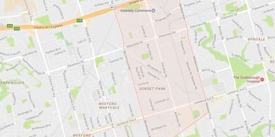 Χάρτης του Dorset Park γειτονιά Τορόντο