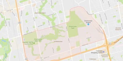 Χάρτης της Downsview γειτονιά Τορόντο