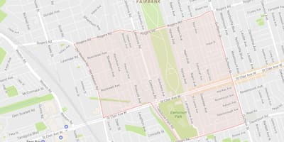 Χάρτης της Earlscourt γειτονιά Τορόντο