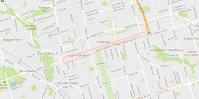 Χάρτης της Eglinton West γειτονιά Τορόντο