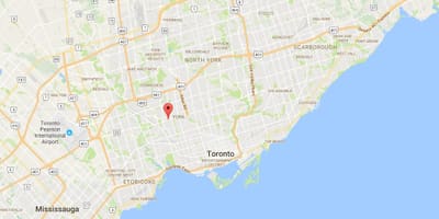 Χάρτης της Eglinton West district Τορόντο