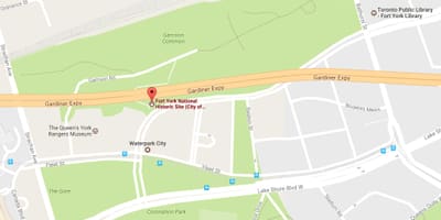 Χάρτης της Fort York γειτονιά Τορόντο