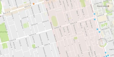 Χάρτης της Harbord Χωριό γειτονιά Τορόντο