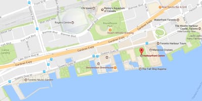 Χάρτης της Harbourfront γειτονιά Τορόντο