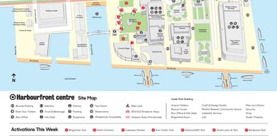 Χάρτης της Harbourfront centre στάθμευσης