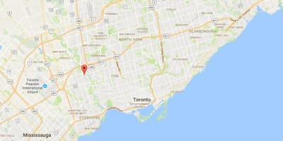 Χάρτης της Humber Ύψη – Westmount περιοχή, Τορόντο