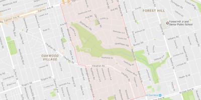 Χάρτης της Humewood–Cedarvale γειτονιά Τορόντο