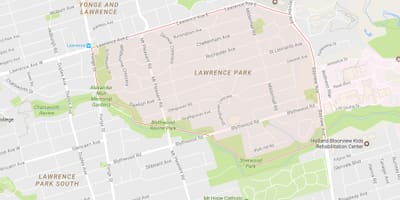 Χάρτης της Lawrence Park γειτονιά Τορόντο