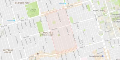 Χάρτης της Palmerston γειτονιά Τορόντο