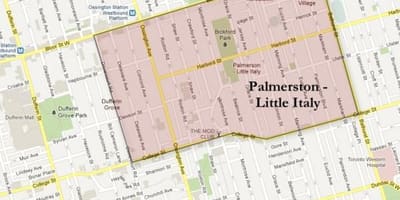 Χάρτης της Palmerston μικρή Ιταλία Τορόντο