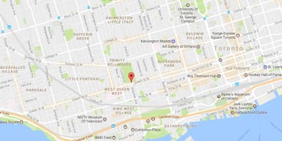 Χάρτης της Queen Street West γειτονιά Τορόντο