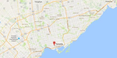 Χάρτης της Queen Street West district Τορόντο
