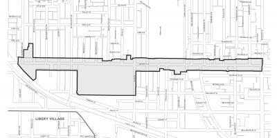 Χάρτης της Queen street west Toronto