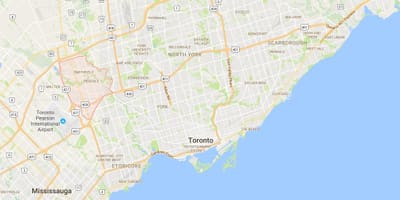 Χάρτης της Rexdale περιοχή, Τορόντο