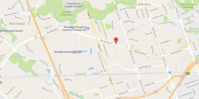 Χάρτης της Rexdale boulevard Τορόντο