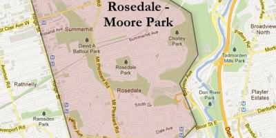 Χάρτης της Rosedale Moore Park Τορόντο