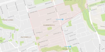 Χάρτης του Summerhill γειτονιά Τορόντο
