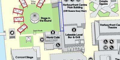 Χάρτης του Τορόντο Κέντρο Harbourfront