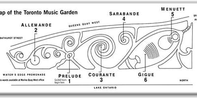 Χάρτης της Toronto Music Garden