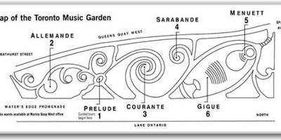 Χάρτης της Toronto Music Garden