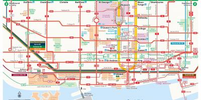 Χάρτης της TTC στο κέντρο της πόλης