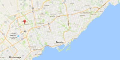 Χάρτης της West Humber-Clairville περιοχή, Τορόντο