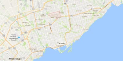 Χάρτης της Willowdale περιοχή, Τορόντο