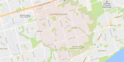 Χάρτης της Woburn γειτονιά Τορόντο