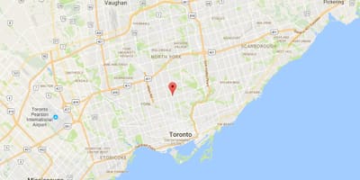 Χάρτης της Yonge και Eglinton περιοχή, Τορόντο