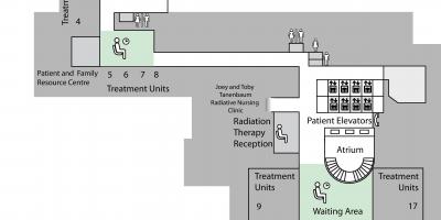 Χάρτης της Πριγκίπισσας Μαργαρίτας Καρκίνο Κέντρο του Τορόντο 2ος όροφος Παρακάτω (Β2)