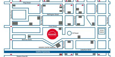 Χάρτης της Rogers centre στάθμευσης
