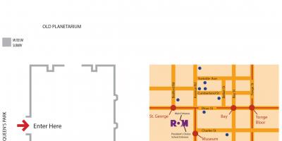 Εμφάνιση χάρτη Royal Ontario Museum στάθμευσης