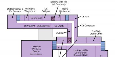 Χάρτης του Αγίου Ιωσήφ κέντρο Υγείας του Τορόντο Sunnyside επίπεδο 2