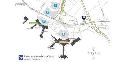 Χάρτης από το αεροδρόμιο του Τορόντο πήρσον επισκόπηση
