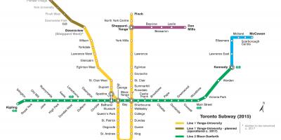 Χάρτης του μετρό του Τορόντο