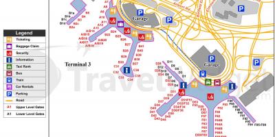 Χάρτης του Τορόντο Pearson διεθνές αεροδρόμιο