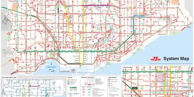 Χάρτης του Τορόντο λεωφορείο